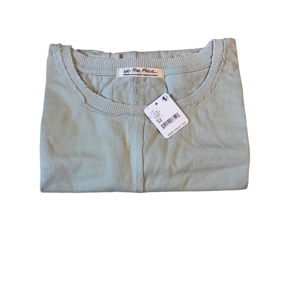 We The Free Free People Soda Lime Muscle Tee Size M NWT